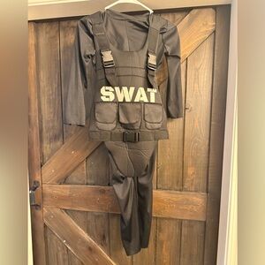 Black SWAT Costume with Vest (Kids)